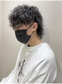 マッシュウルフ縦落ちツイストスパイラルメンズパーマ