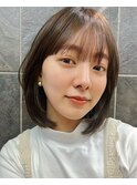 20代30代40代大人ガーリー チョコレート モードボブ×前髪ありa