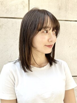 ビュートリアム265(BEAUTRIUM 265) ミディアムレイヤー/レイヤーカット/銀座/グレージュ/顔周り