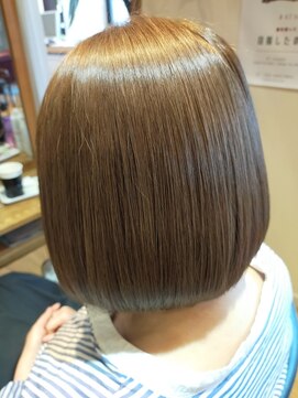 フレンズ 山鼻店(friend's) ミルクティーベージュボブ【2ブリーチ】髪質改善