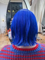 オブヘアーギンザ(Of HAIR GINZA)&nbsp;青髪くびれボブ
