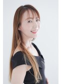 ≪chan.≫カーキベージュミセスロングヘアー