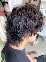 キングオブヘアバイノイズアンドフィフス 京都駅前店(KING of hair by NOISM&fifth)&nbsp;メンズパーマメンズカットセンターパートメンズマッシュウルフ