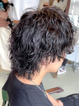 キングオブヘアバイノイズアンドフィフス 京都駅前店(KING of hair by NOISM&fifth) メンズパーマメンズカットセンターパートメンズマッシュウルフ