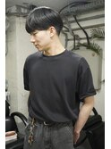 マッシュショートラウンドマッシュテーパーフェード