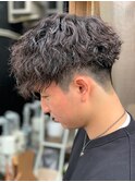 シャドウパーマメンズカットスパイラルパーマツイスパ波巻き