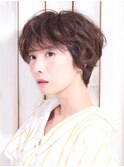 ダメージレスなコスメパーマで作るラフウエーブの大人ショート☆