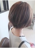 ショート×ピンクベージュ