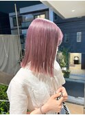 ダブルカラーケアブリーチベージュカラーハイトーンカラーボブ