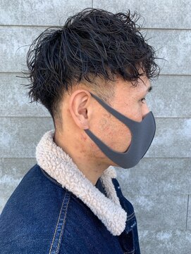 ニアウ 太田店(Niau) 波巻きパーマツイストスパイラルパーママッシュメンズパーマ