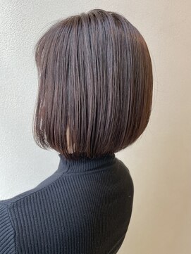 オウルヘアー(Owl hair) 大人の内巻きボブ/シンプルボブ/白髪染め/ベーシックブラウン