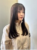 ぱつっと前髪 姫カット 重ためレイヤー ロングレイヤー