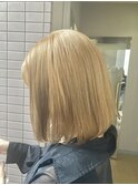ハイトーンボブ◎ミルクティーベージュ