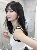 憧れ韓国くびれヘア/顔まわりカットレイヤーカット艶髪黒髪
