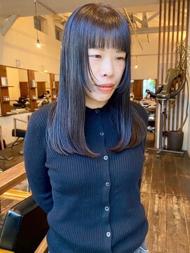 モク 大阪梅田店(MOK) 【たっぷりミディアム】顔まわりにちょこっとニュアンス