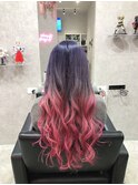 派手髪グラデーション