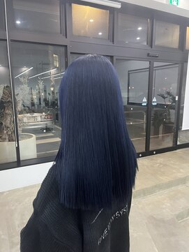 ノートエートル 西金沢(Nought etre) ネイビーブルー10代20代ブリーチカラーグレーブラック