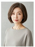 ★明るい白髪染めエアリーボブ