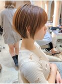 □ ショート/ハイライトカラー/白髪/白髪ぼかし/くびれヘア