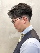 エリマバイフィフス 調布(elima by fifth) 調布センターパートフェザーパーマショートメンズパーマ刈り上げ