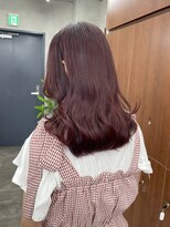 ニコ トウキョウ 渋谷(nico TOKYO)&nbsp;ダブルカラーチェリーレッドピンクブラウン韓国レイヤーロング