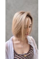 オーブ ヘアー アクト 八女店(AUBE HAIR act)&nbsp;切りっぱなしハイトーンボブ