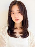 垢抜けブリーチなしカラー×レイヤーカット顔周り小顔