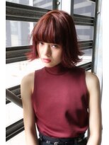ネオリーブ アンド 渋谷店(Neolive &)&nbsp;【Neolive & 渋谷店】チェリーレッド　ツヤショートボブ