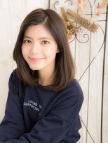 ヘアーサロン リノ(Hair Salon Lino) マットアッシュ　ミディアム1カールストレート