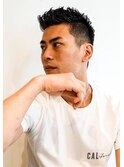無造作ネープレスアップバングショートにウエットパーマ@1