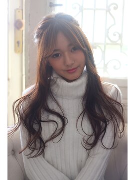 ヘアー ソムリエサロン ベルラ(Hair sommelier salon Bella) Bella Yumie☆褒められ髪☆ロングヘアのハーフアップ