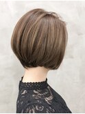 大人ベージュグラデーションカラー前下がりボブ＜徳竹＞