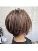 マニッシュショート+ハイライトカラー♪