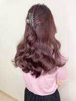 ジーナ 名駅(XENA.) xena《石塚》ヘアクリップでアレンジ☆ガーリーなpink