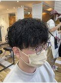波巻きパーマ×マッシュby沼尾