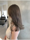 【小岩井美希】大人フェミニンロング/透明感オリーブベージュ