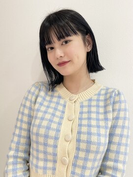 ヨーク(YOKE) 【 YOKE 】パッツンワイドバングボブ暗髪艶髪