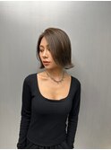 ハッシュカット/フルバング/似合わせカット/レッドブラウン