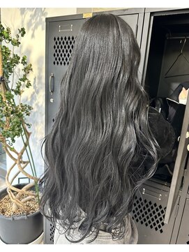 ヲタク(wotaku.) ブルーブラック透明感カラーブリーチなしグレーくすみカラー