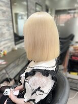 オズ 梅田店(OZ)&nbsp;縮毛矯正履歴から抜きっぱなしブロンド/髪質改善トリートメント