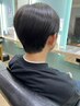ダウンパーマ(ハチ上orハチ下)＋デザインカット￥9600
