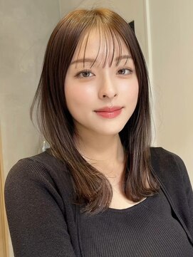 ノイ(noi) 顔周りレイヤーカットくびれヘアミルクティーベージュカラー