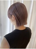 大人女子/ナチュラルハイトーン/外ハネボブ