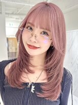 ヨロ 上野(YOLO)&nbsp;ハイライトカラーミルクティーベージュ海外レイヤーカット