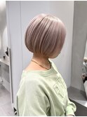ホワイトグレージュ/ボブ/ハイトーンボブ