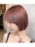 ナチュラルボブ前髪ありイメチェン20代30代40代ショートボブ