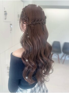 【白神】推し活ヘアメ/ヘアセット/リボンハーフアップ