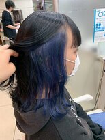 ブール 千歳烏山(bool) ブリーチ/インナーカラー/ブルー/ミディアム