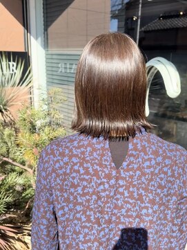 リシェール 北越谷店(RICHAIR) ピンクベージュ/アンブレラカラー/クールショート/前髪/北越谷