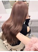 16951髪質改善ミルクブラウンセミロングレイヤーモカブラウン